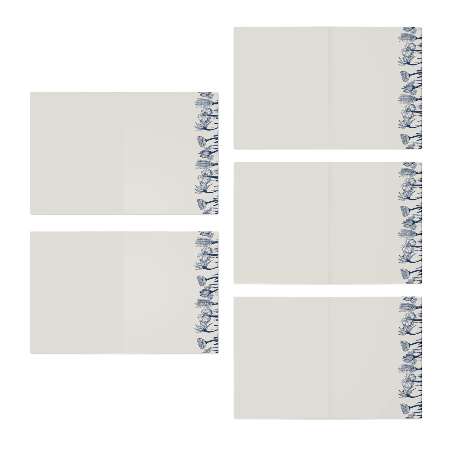 Floral Zentangle Doodle Greeting Cards (5-Pack)