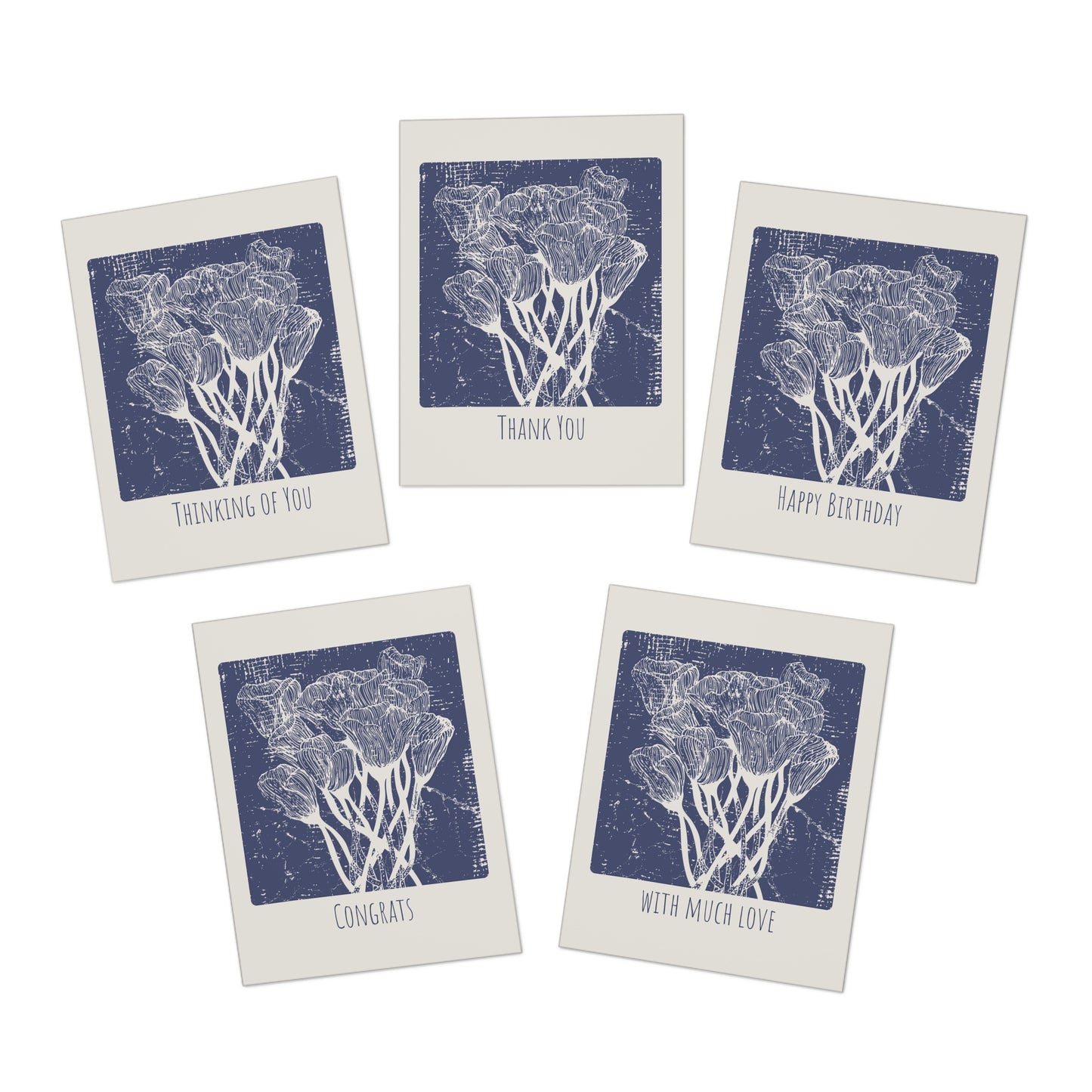 Tulip Drawing Greeting Cards (5-Pack)