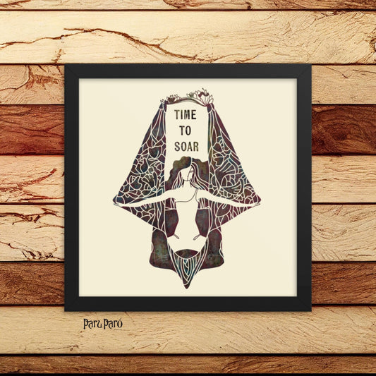 Time to Soar Aerial Yoga Framed Poster Wall Art