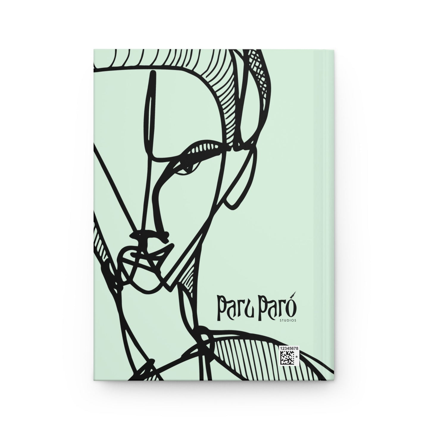 Line Woman Illustration Matte Hardcover Meditative Journal