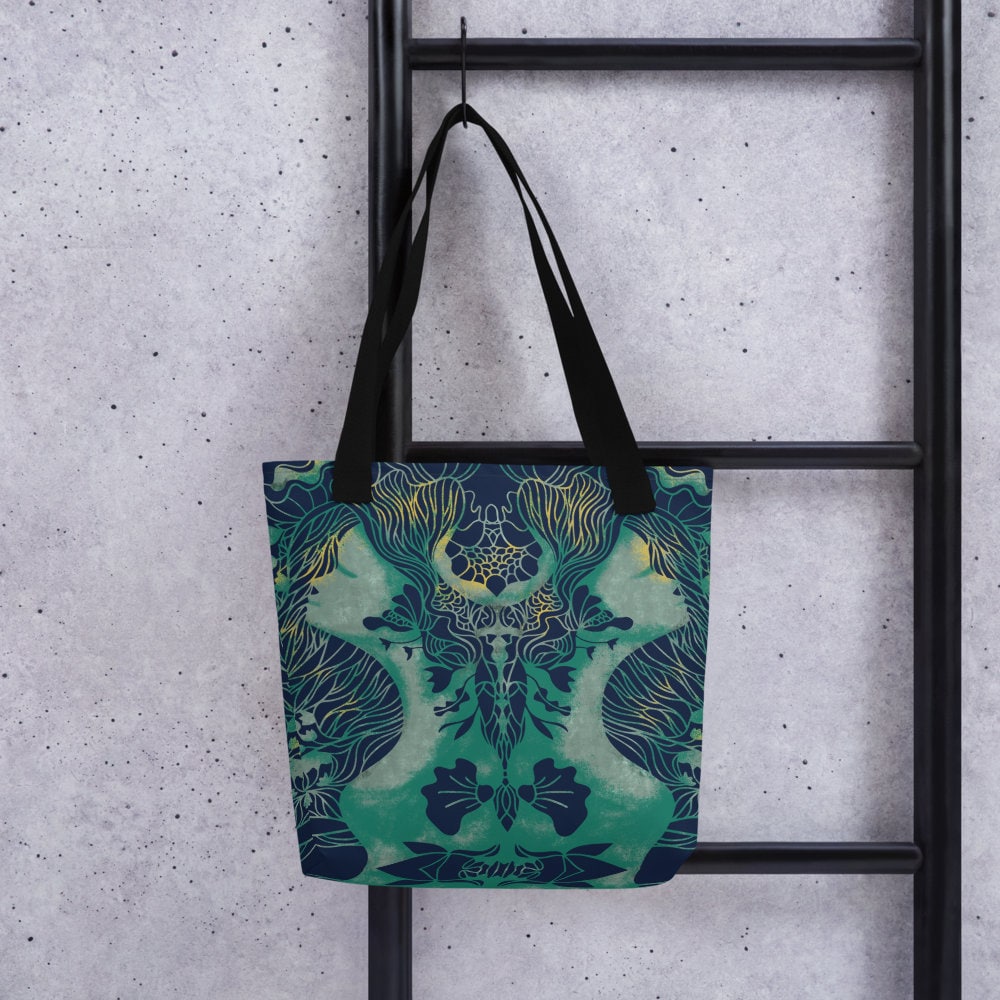 Spacious Trendy Mirrored Woman Polyester Tote Bag