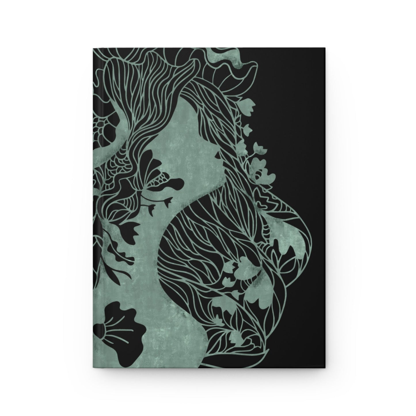 Zentangle Mirror Women Profile Matte Hardcover Meditation Journal