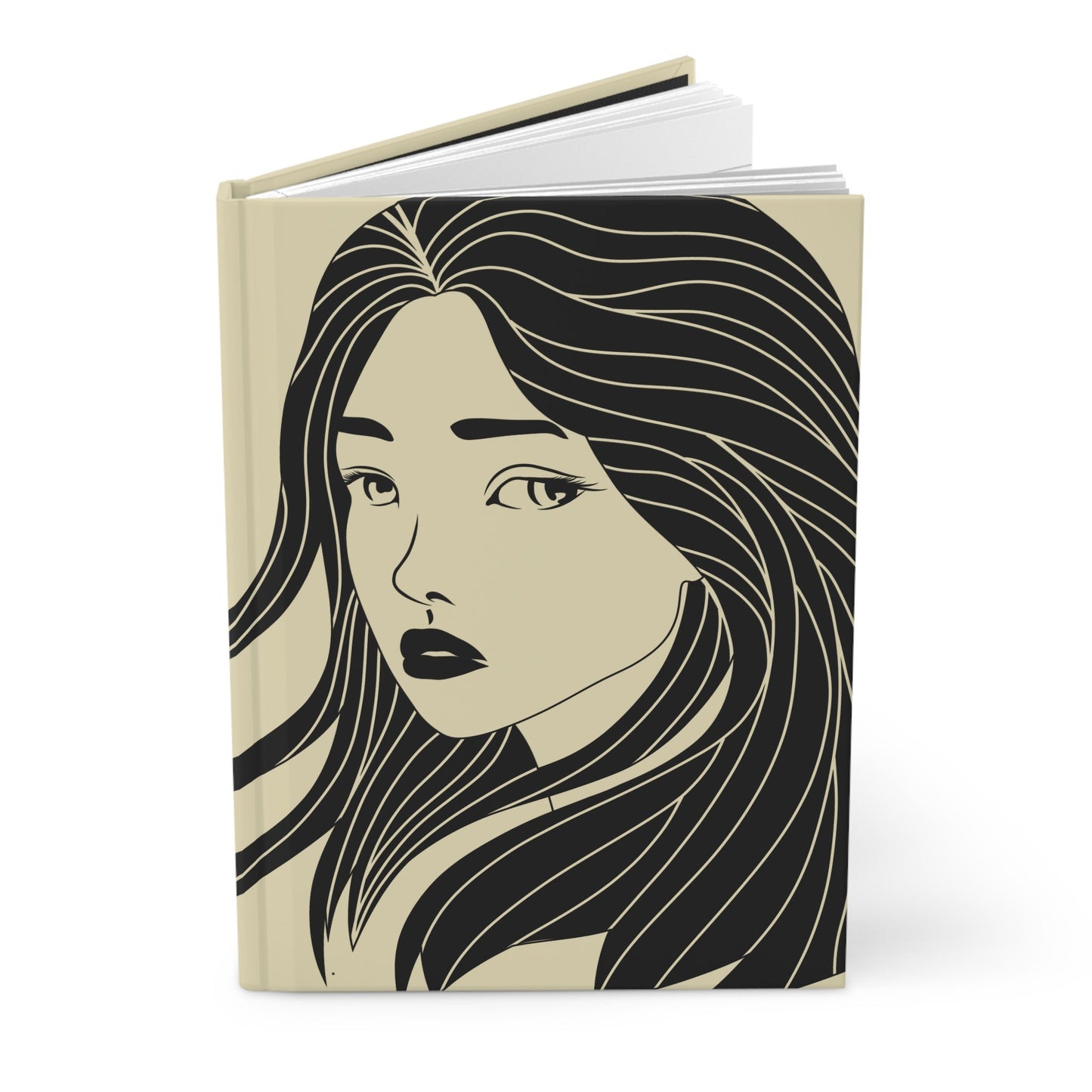 Female Graphic Woman Illustration Matte Hardcover Yoga Journal