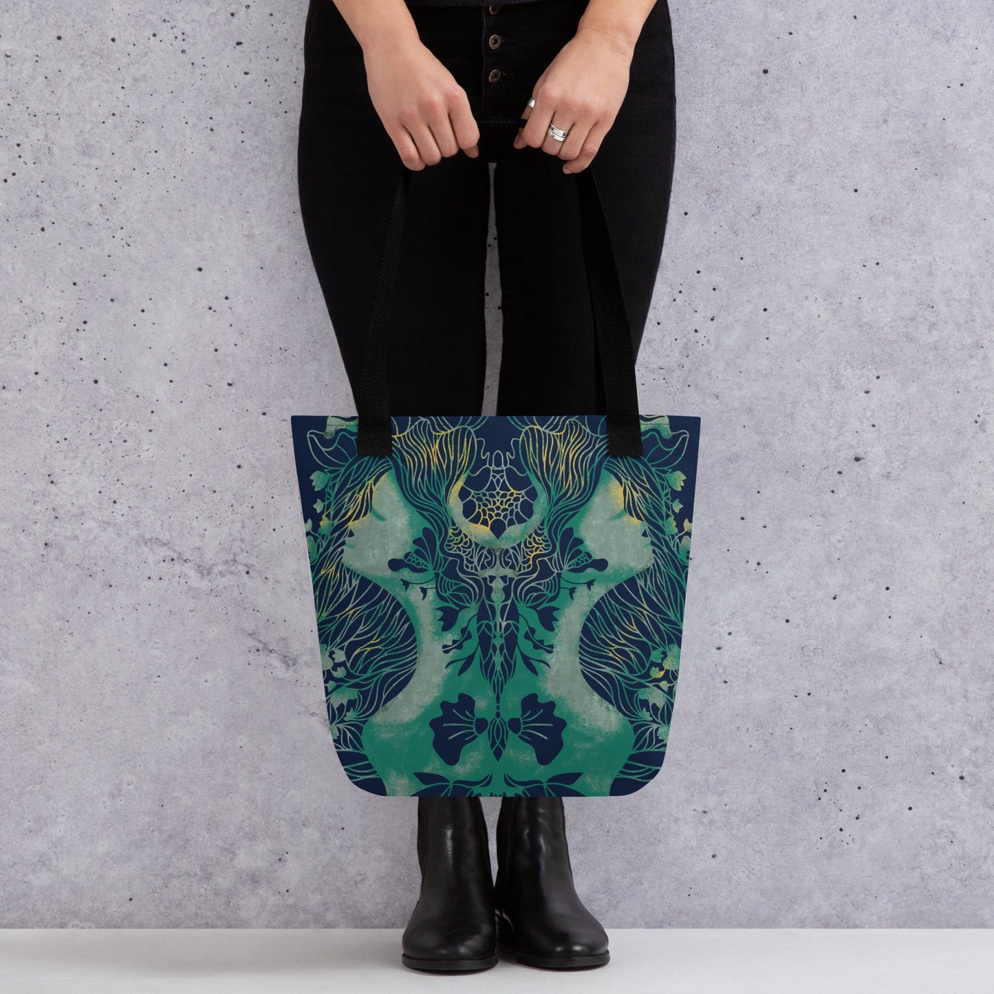 Spacious Trendy Mirrored Woman Polyester Tote Bag