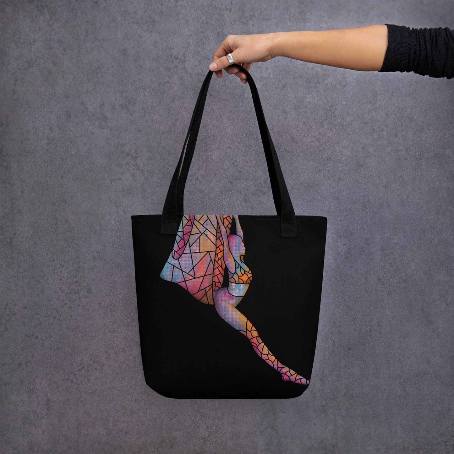 Colorful Zentangle Aerial Yoga Polyester Tote Bag